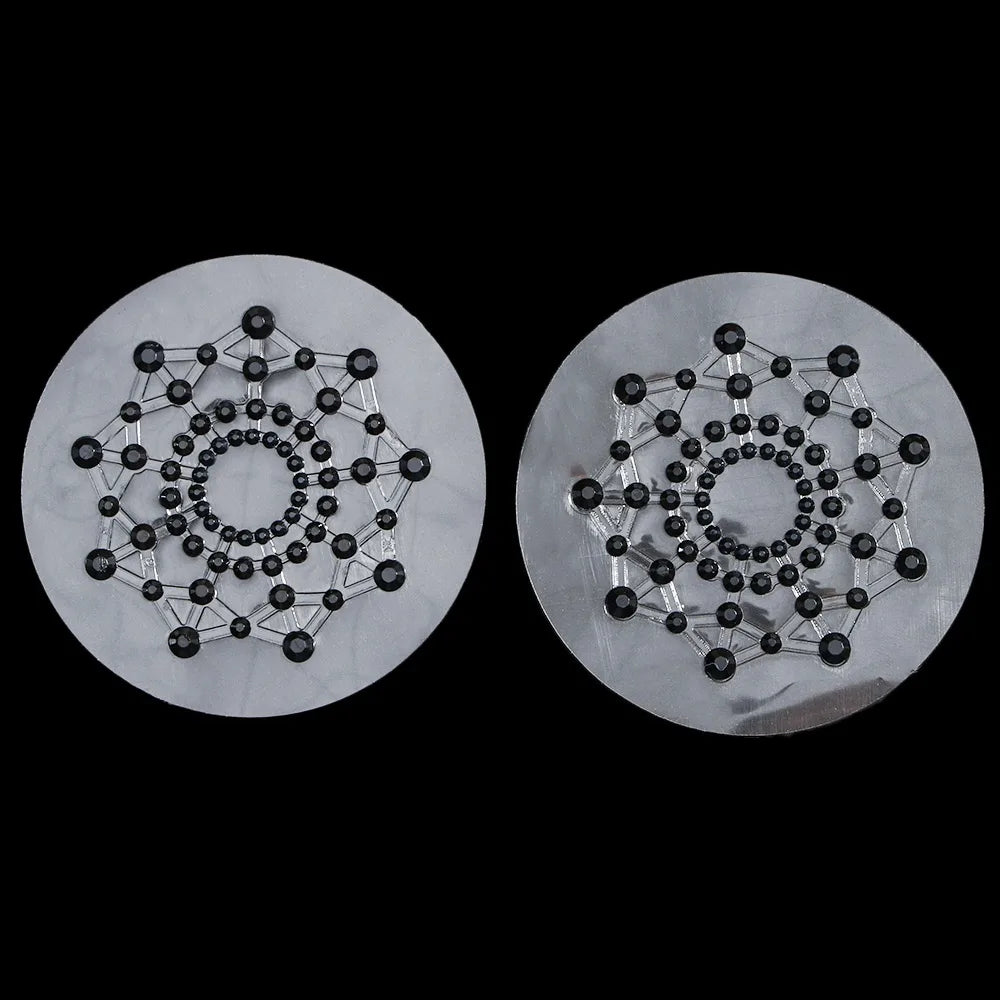 1 Pair Sexy Nipple Transparent Self Adhesive Breathable Comfortable Stickers Rhinestone Breast Petals Lingerie Pasties Bras