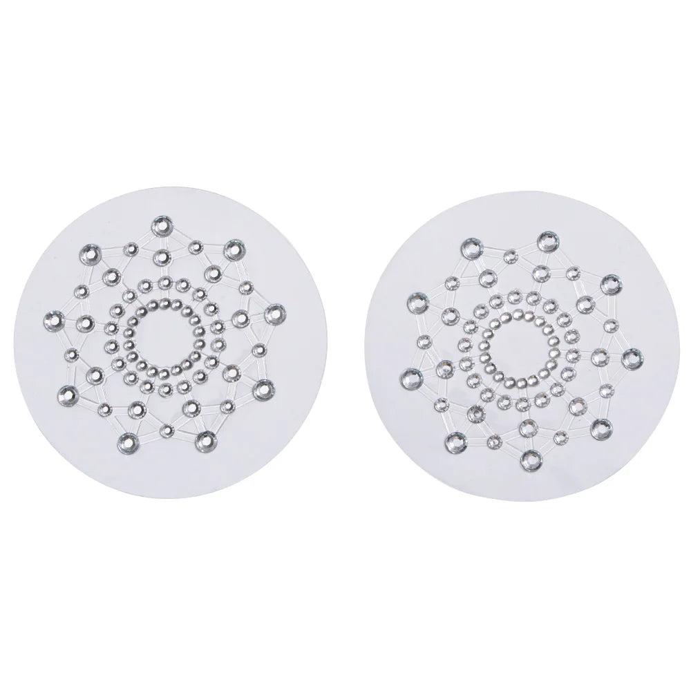 1 Pair Sexy Nipple Transparent Self Adhesive Breathable Comfortable Stickers Rhinestone Breast Petals Lingerie Pasties Bras