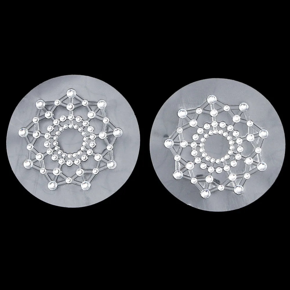 1 Pair Sexy Nipple Transparent Self Adhesive Breathable Comfortable Stickers Rhinestone Breast Petals Lingerie Pasties Bras