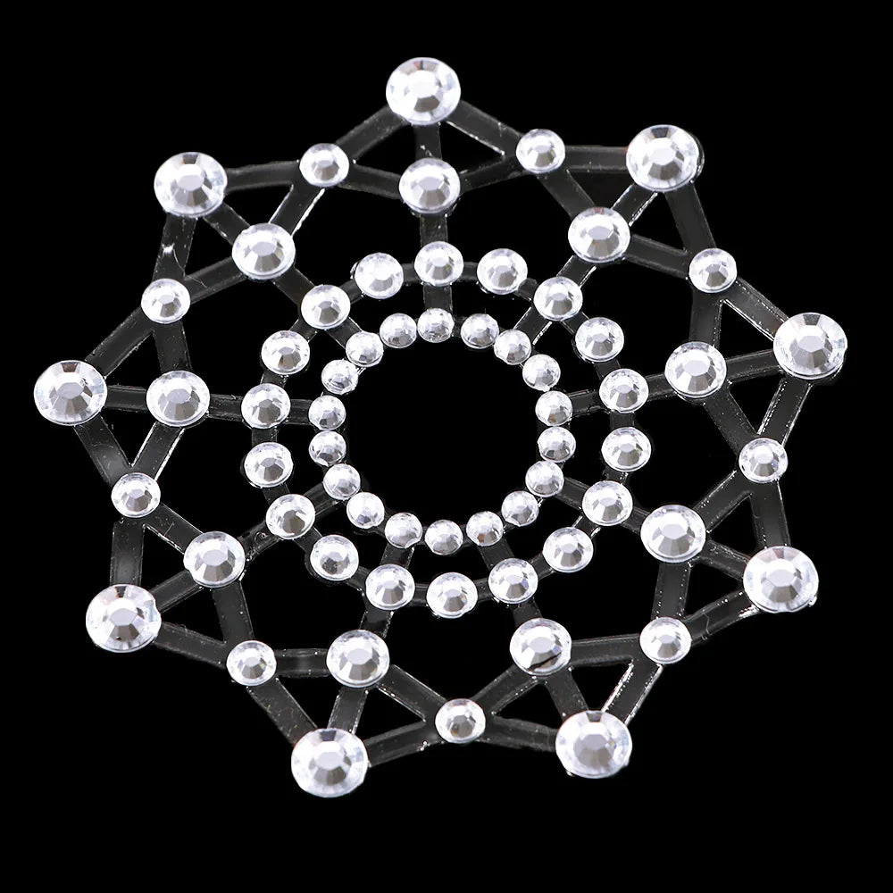 1 Pair Sexy Nipple Transparent Self Adhesive Breathable Comfortable Stickers Rhinestone Breast Petals Lingerie Pasties Bras