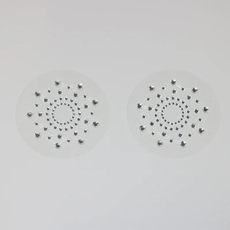 1 Pair Sexy Nipple Transparent Self Adhesive Breathable Comfortable Stickers Rhinestone Breast Petals Lingerie Pasties Bras