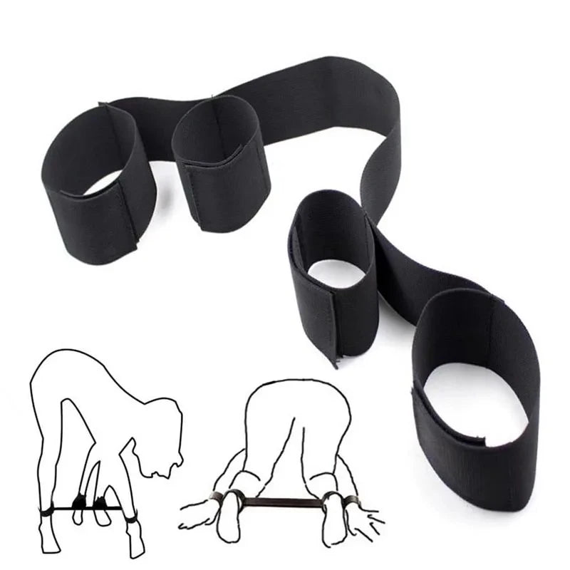 Bdsm Bondage Set Restraint Adult Game No Vibrator Handcuff Neck Collar Wrist Mouth Gag Strap Fetish Sex Toys For Woman Couples