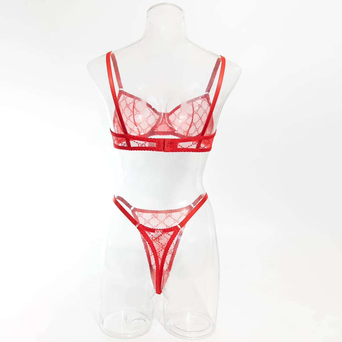 Ultra-thin Sexy Porn Lingerie 2Pcs Sets Seamless Mesh See-Through Bras And Thongs Erotic Underwear Outfits Adult Hot Sex Suit