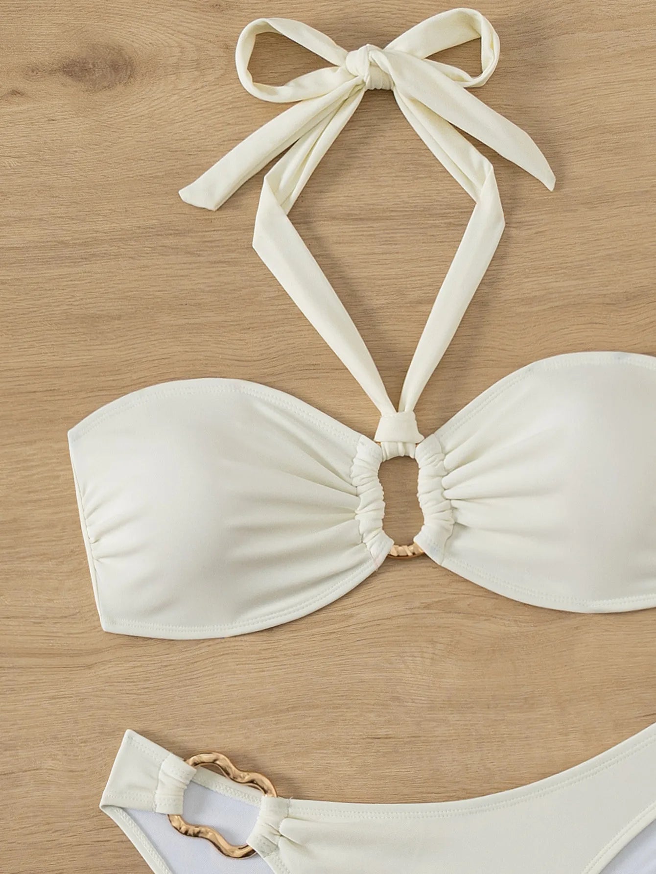 "2025 Sexy Bandeau Push-Up Bikini Set - Brazilian Thong Swimwear for Women"