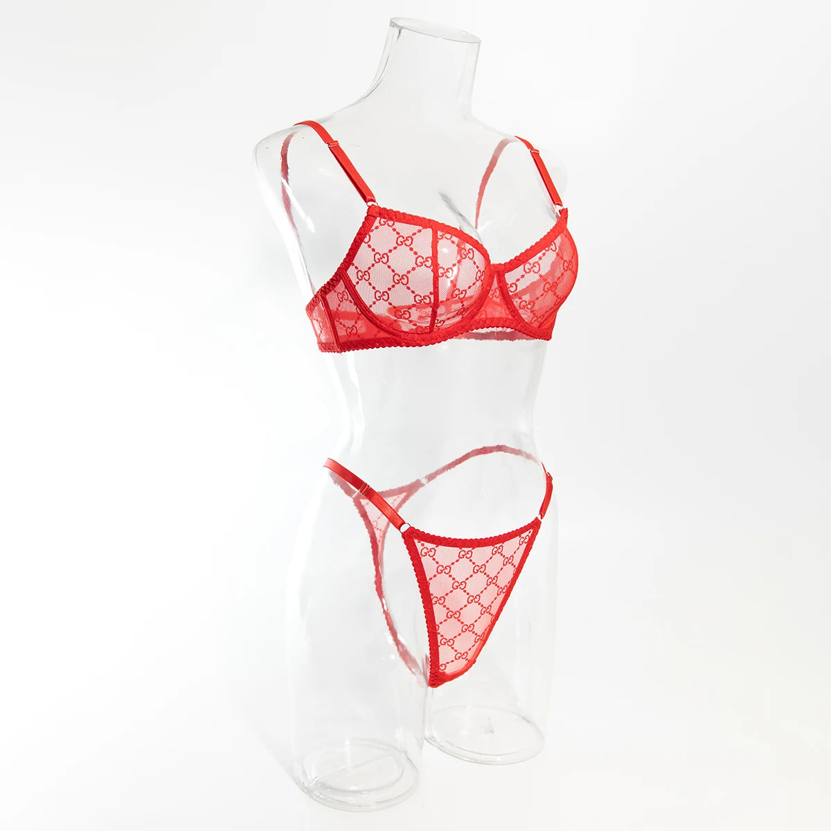 Ultra-thin Sexy Porn Lingerie 2Pcs Sets Seamless Mesh See-Through Bras And Thongs Erotic Underwear Outfits Adult Hot Sex Suit