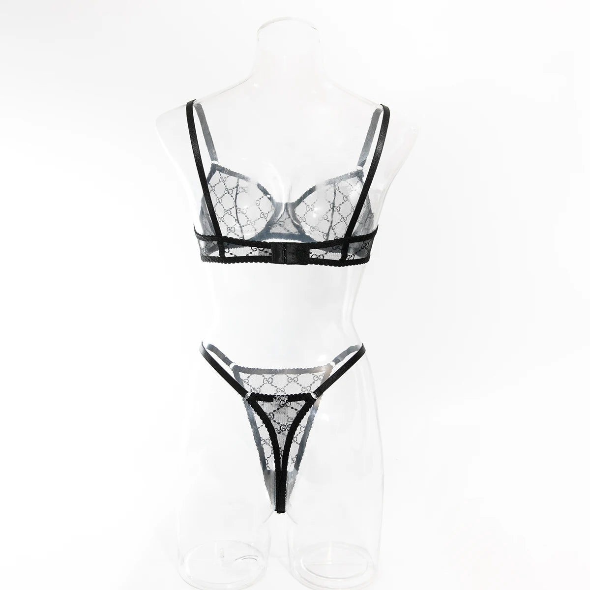 Ultra-thin Sexy Porn Lingerie 2Pcs Sets Seamless Mesh See-Through Bras And Thongs Erotic Underwear Outfits Adult Hot Sex Suit