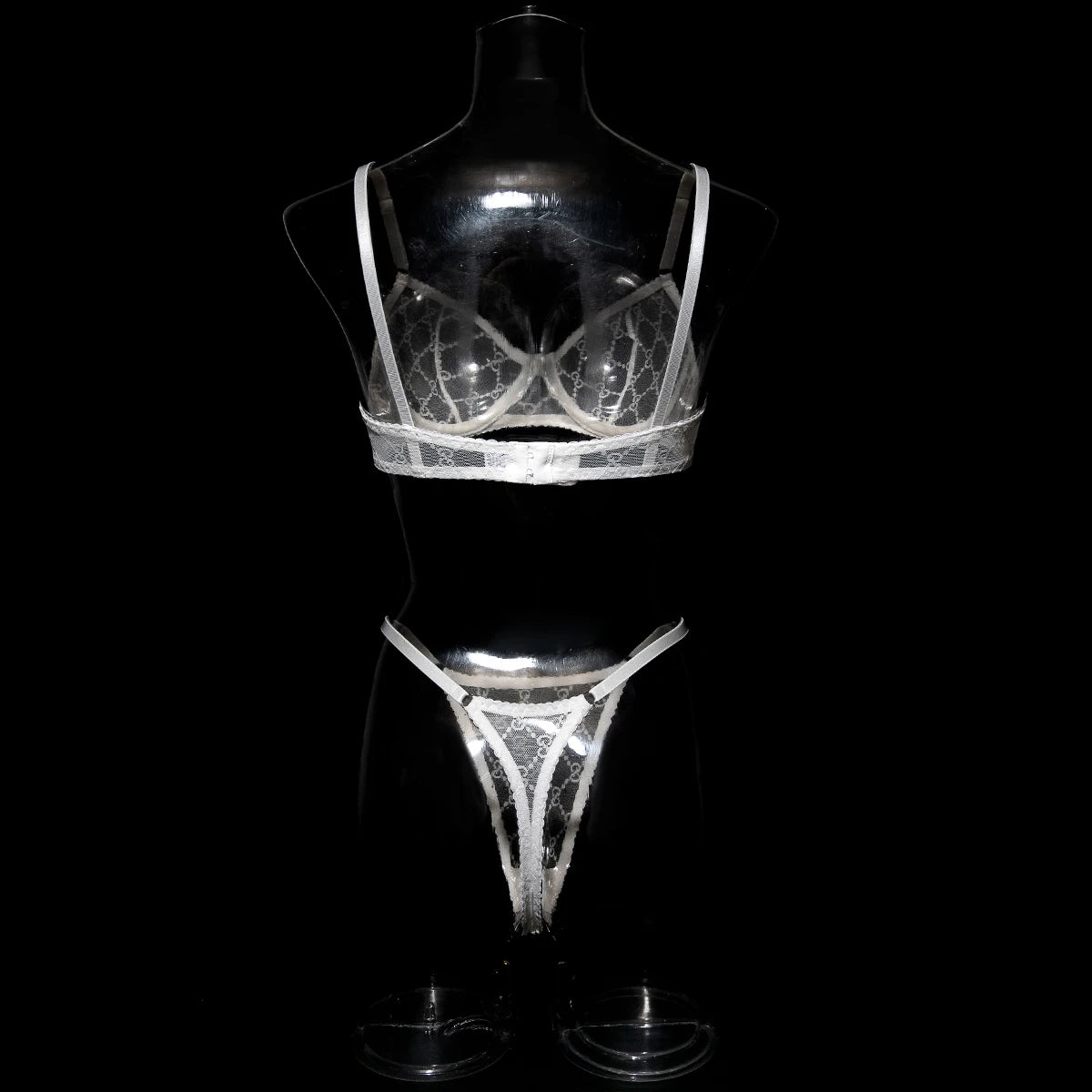 Ultra-thin Sexy Porn Lingerie 2Pcs Sets Seamless Mesh See-Through Bras And Thongs Erotic Underwear Outfits Adult Hot Sex Suit