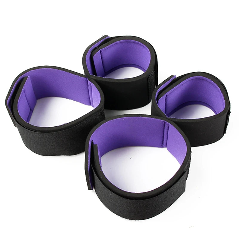 Bdsm Bondage Set Restraint Adult Game No Vibrator Handcuff Neck Collar Wrist Mouth Gag Strap Fetish Sex Toys For Woman Couples