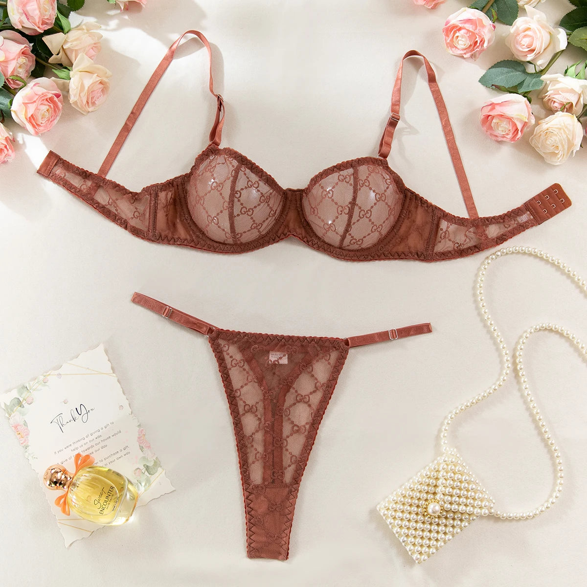 Ultra-thin Sexy Porn Lingerie 2Pcs Sets Seamless Mesh See-Through Bras And Thongs Erotic Underwear Outfits Adult Hot Sex Suit