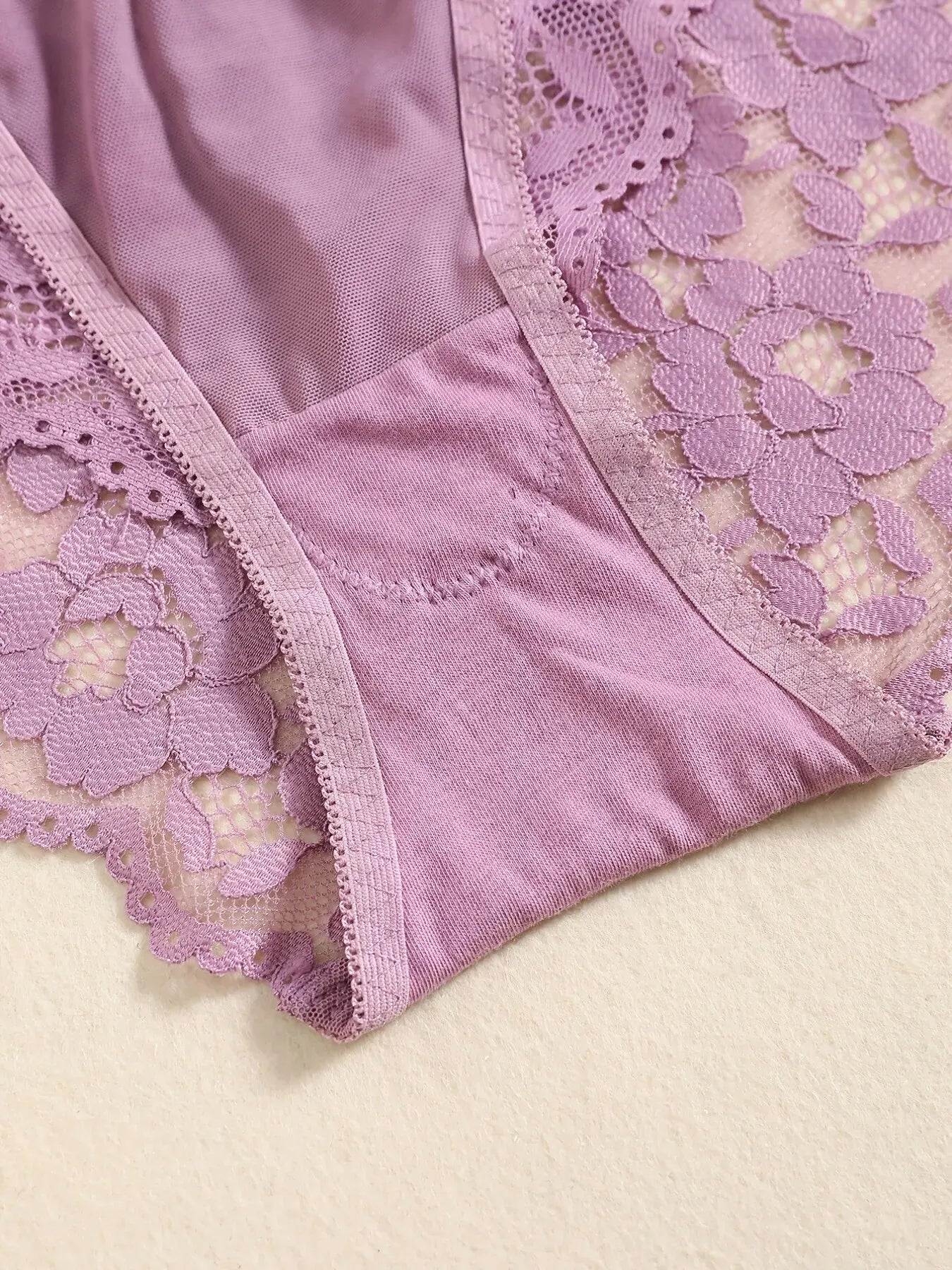 1 Set Elegant Lace Embroidery Breathable Fabric Lingerie Set Push-Up Bra Drop Waist Sheer Panty - Ultimate Valentine's Day