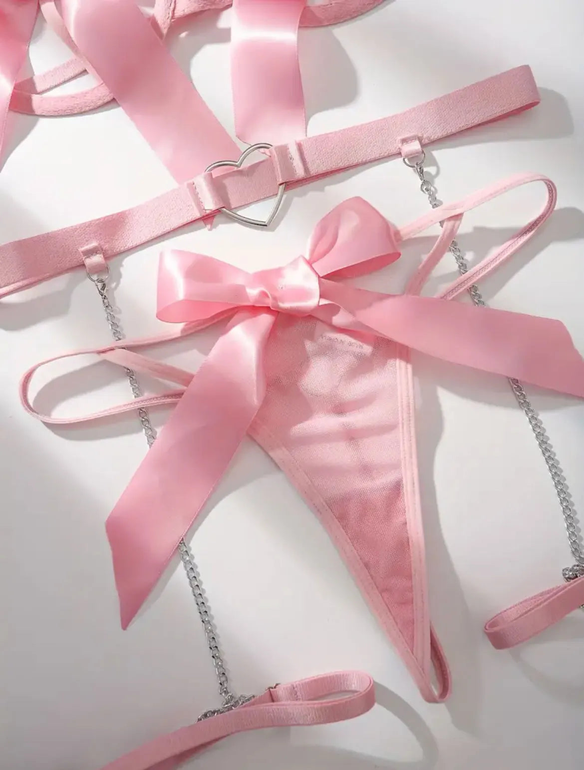 Floral Lace Garter Lingerie Set With Choker Women Intimates Underwire Bra And Thongs Ladies Underwear Set