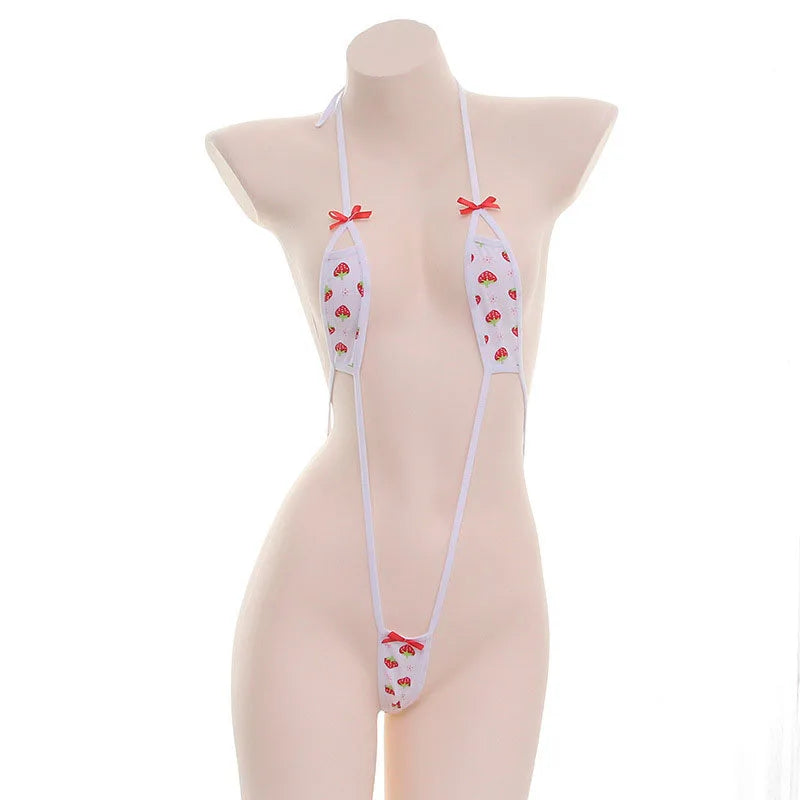 New Sheer Micro bikini Women Sexy Lingerie Erotic V-shaped Bodysuit Fancy Mini Underwear Porn Cosplay Outfits Backbare Sex Set