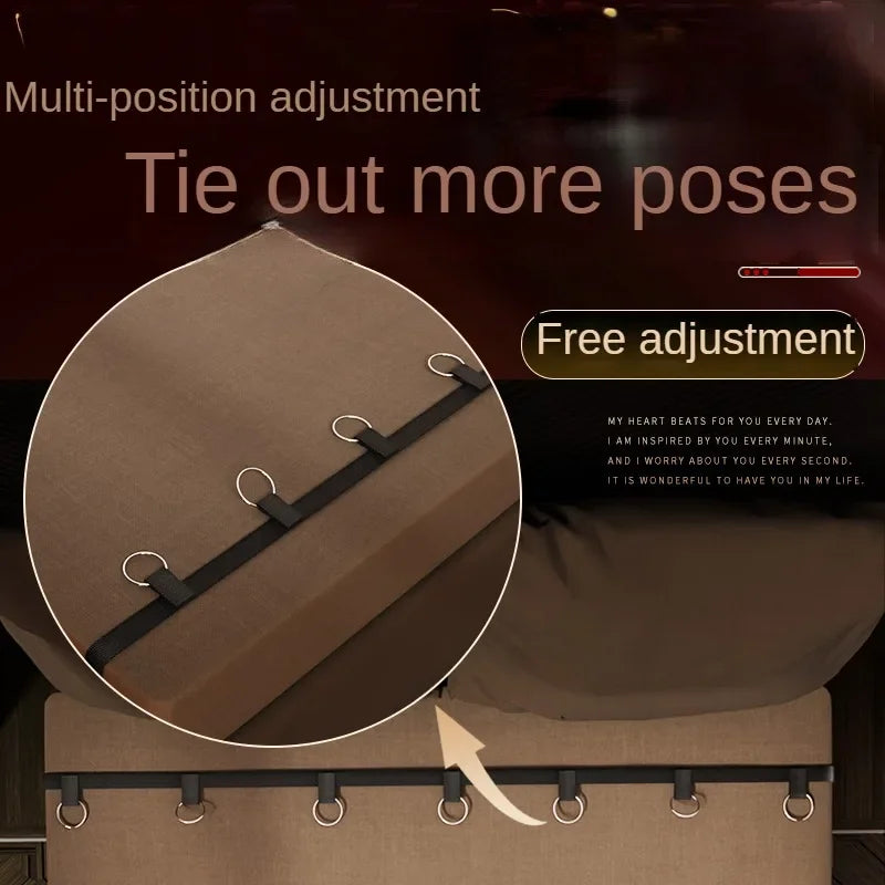 Bed Restraint Set Couple Sex Toys Bondage Handcuff Kit Adult Game Tool 18+ Erotic Tie Downs Arm Ankle Eyeblinder Flirting Sextoy