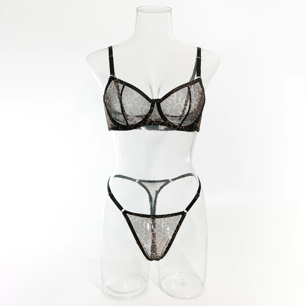 Ultra-thin Sexy Porn Lingerie 2Pcs Sets Seamless Mesh See-Through Bras And Thongs Erotic Underwear Outfits Adult Hot Sex Suit