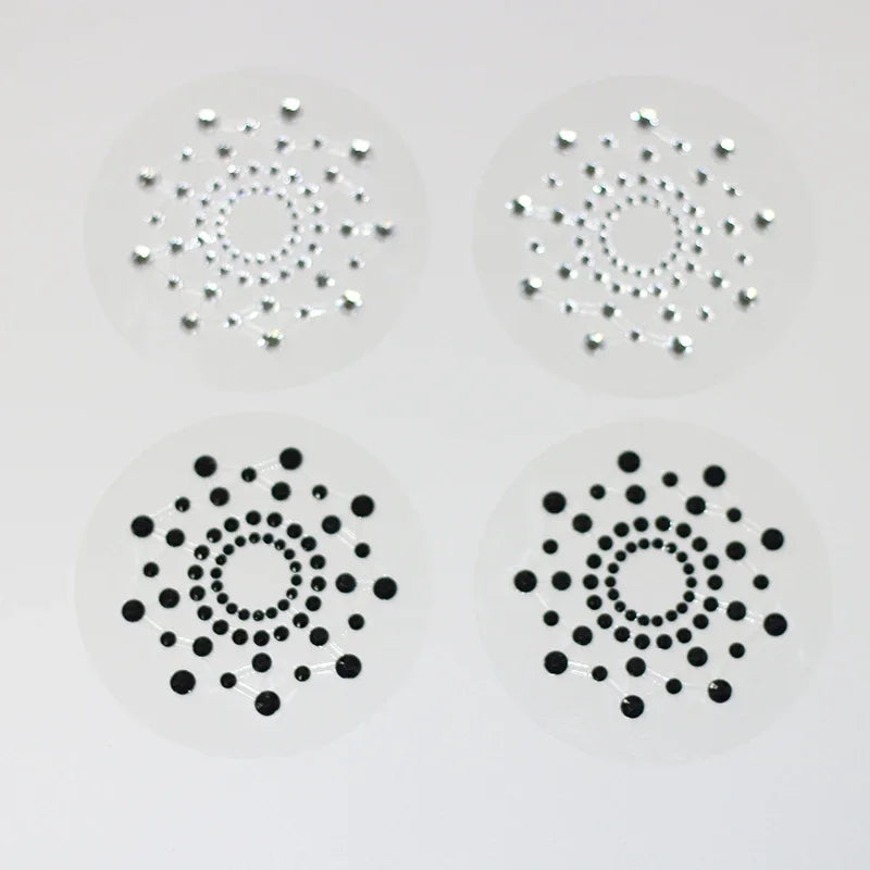 1 Pair Sexy Nipple Transparent Self Adhesive Breathable Comfortable Stickers Rhinestone Breast Petals Lingerie Pasties Bras