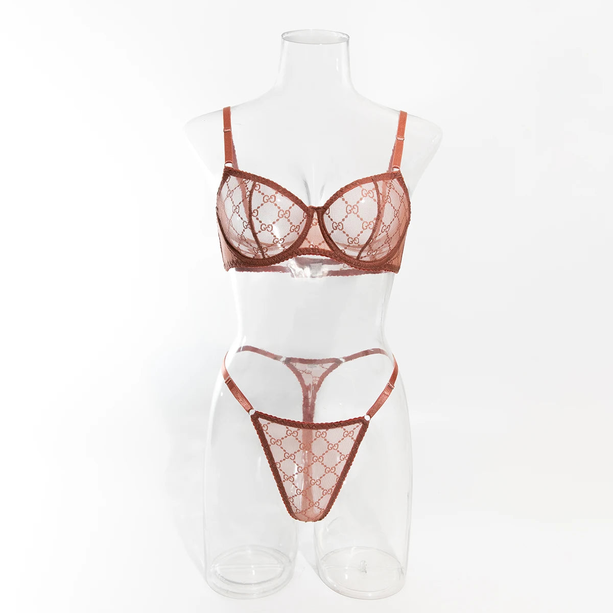 Ultra-thin Sexy Porn Lingerie 2Pcs Sets Seamless Mesh See-Through Bras And Thongs Erotic Underwear Outfits Adult Hot Sex Suit