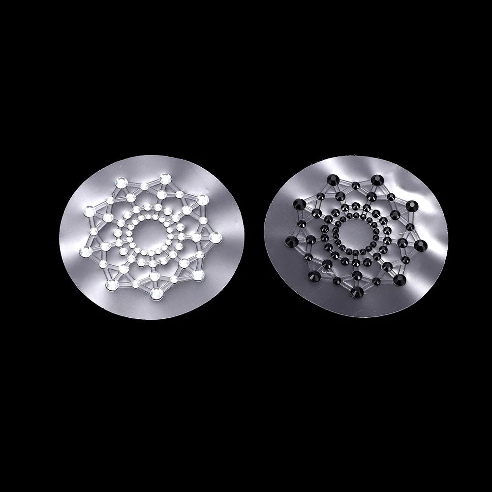 1 Pair Sexy Nipple Transparent Self Adhesive Breathable Comfortable Stickers Rhinestone Breast Petals Lingerie Pasties Bras