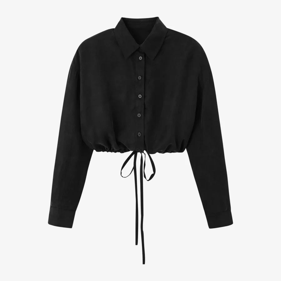 AS AW25 super soft high quality expensive cupro collection shirt + slip dress + skirt + print mockneck woman matching set