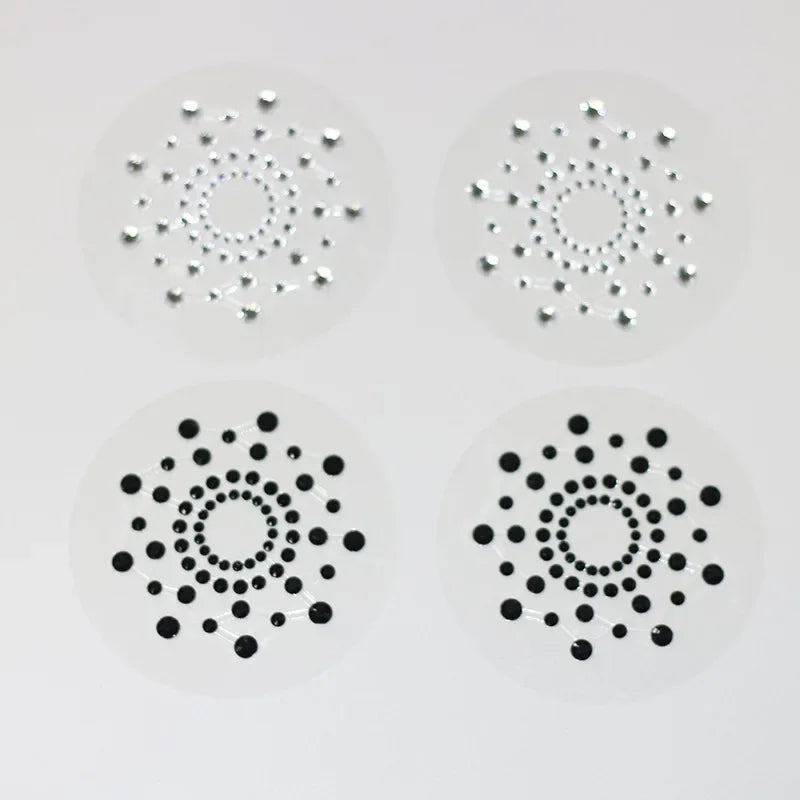 1 Pair Sexy Nipple Transparent Self Adhesive Breathable Comfortable Stickers Rhinestone Breast Petals Lingerie Pasties Bras