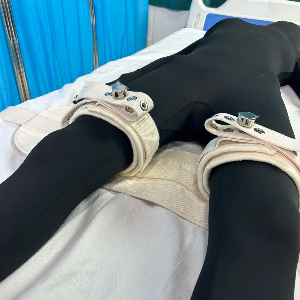 Magnetic Restraint Straps Control Leg Holder for Bed Physically Thigh Bondage Belt for Neurology Patients