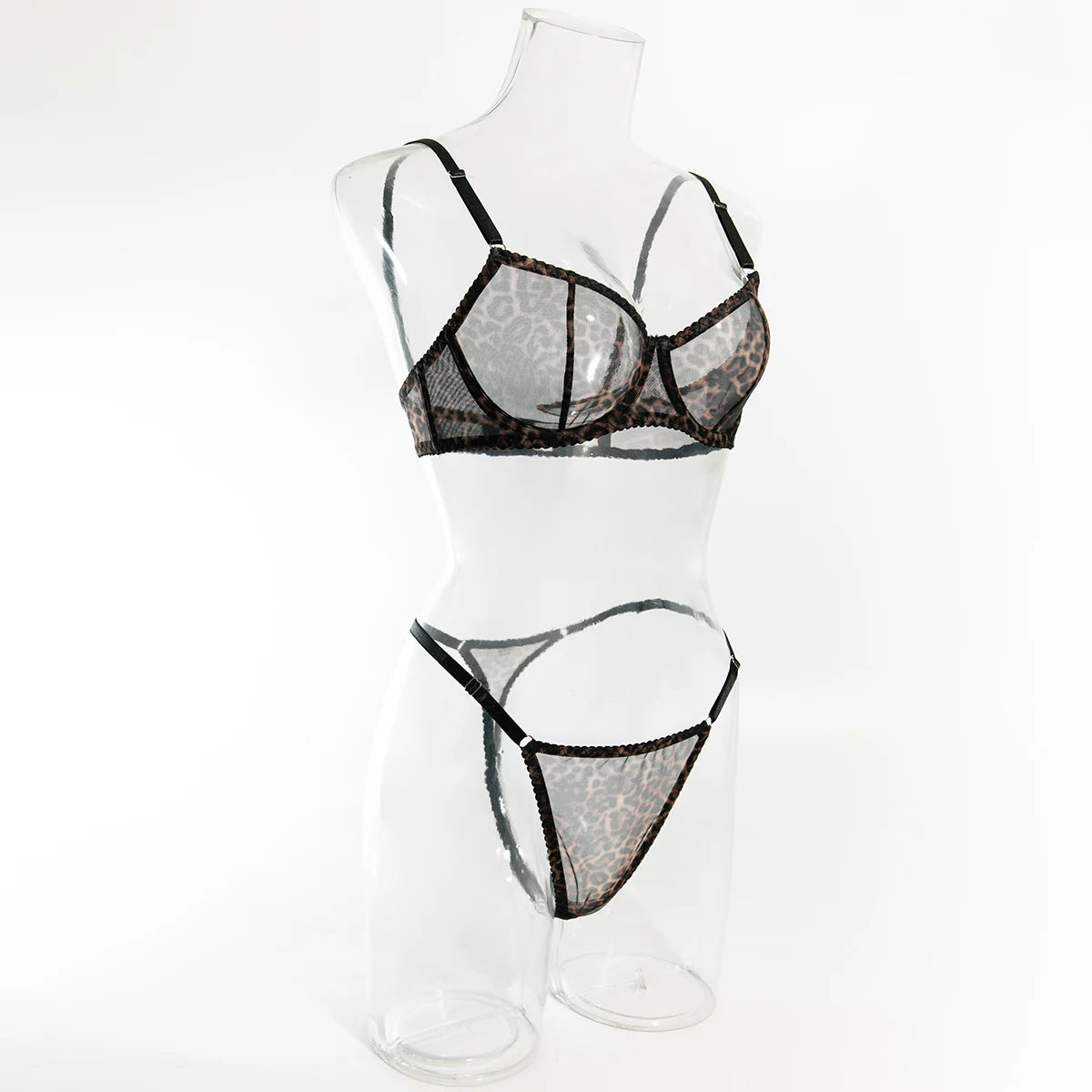 Ultra-thin Sexy Porn Lingerie 2Pcs Sets Seamless Mesh See-Through Bras And Thongs Erotic Underwear Outfits Adult Hot Sex Suit