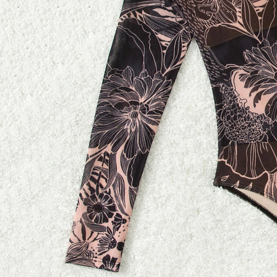 10 Colors Retro Long Sleeve Swimwear Body Suit One Piece Swimsuit Women 2025 Solid Sexy High Cut Bathing Suit Women Monokini