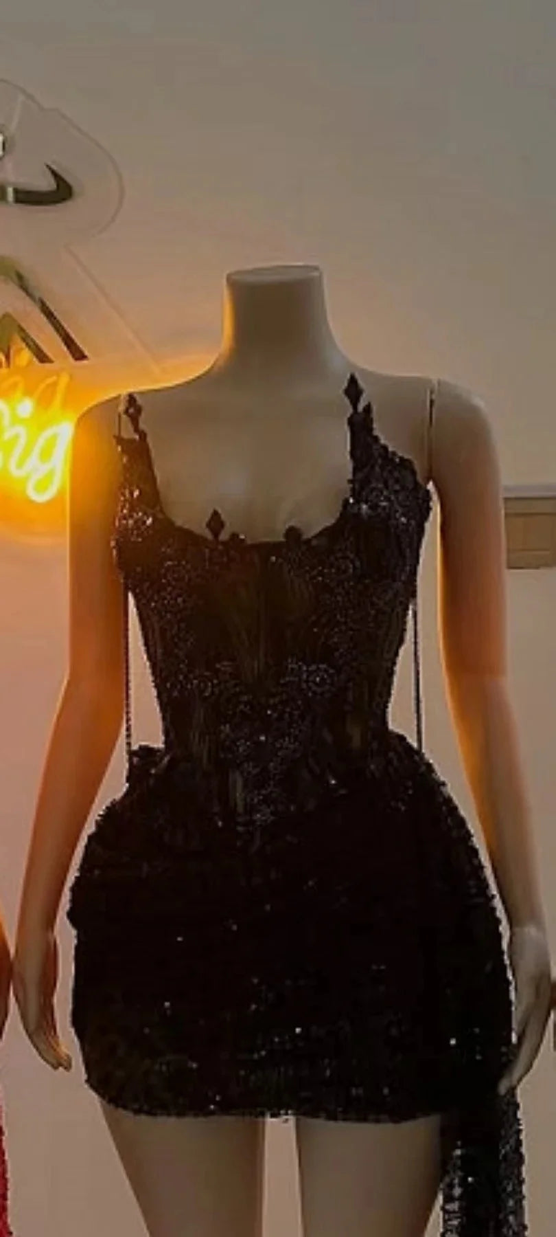 Crystal Beading Homecoming Prom Dress Mermaid Mini Cocktail Gown Birthday Dress Luxury Blackgirl Customized