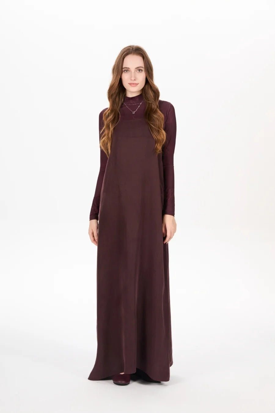 AS AW25 super soft high quality expensive cupro collection shirt + slip dress + skirt + print mockneck woman matching set