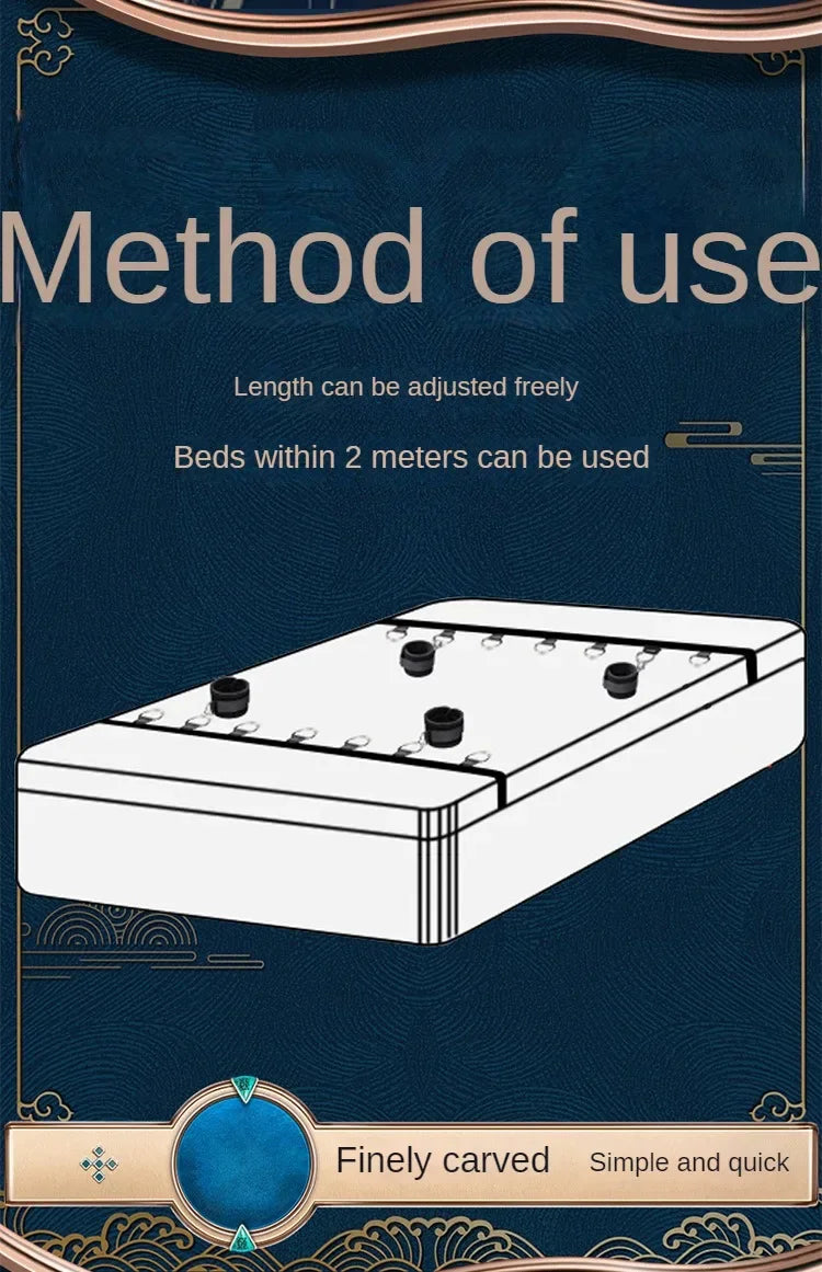 Bed Restraint Set Couple Sex Toys Bondage Handcuff Kit Adult Game Tool 18+ Erotic Tie Downs Arm Ankle Eyeblinder Flirting Sextoy