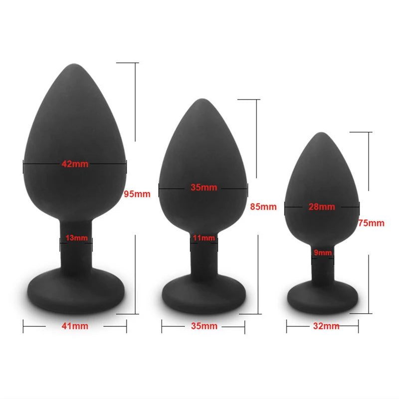 1-4Pcs Soft Silicone Anal Plug Mini Erotic Bullet Vibrator Butt Plug Sex Toys for Men Women Gay Couples Anal Prostate Stimulator
