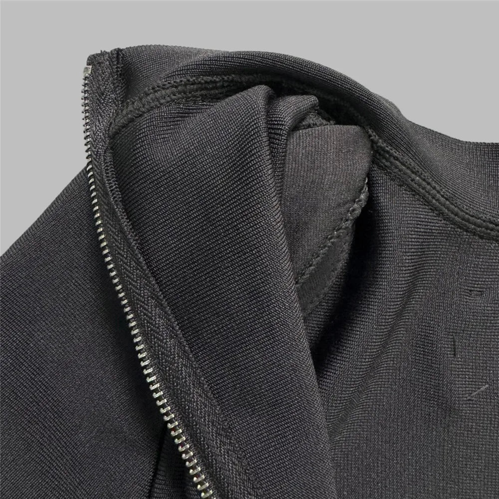 2024 New Arrival Women Two Pieces Sets Sexy Diamonds Long Sleeve Tops Skirts Autumn Clothes Club Party Bandage Sets