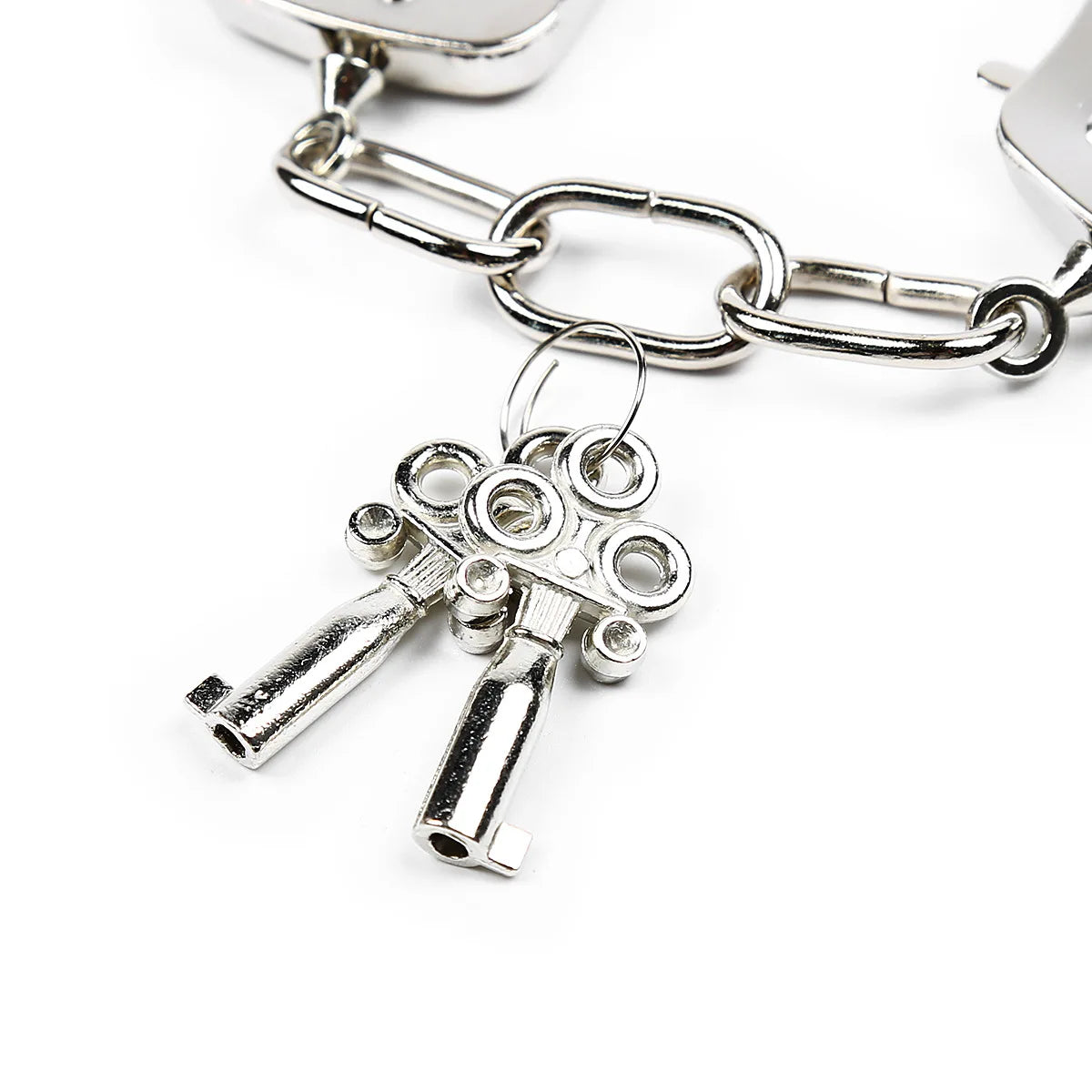 DUTRIEUX Stainless Steel Handcuffs BDSM Bondage Set Adjustable Metal Ankle Cuffs Chain Fetish Restraints Sex Toys For Couples