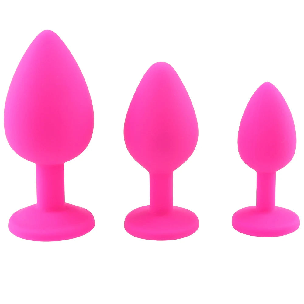 1-4Pcs Soft Silicone Anal Plug Mini Erotic Bullet Vibrator Butt Plug Sex Toys for Men Women Gay Couples Anal Prostate Stimulator