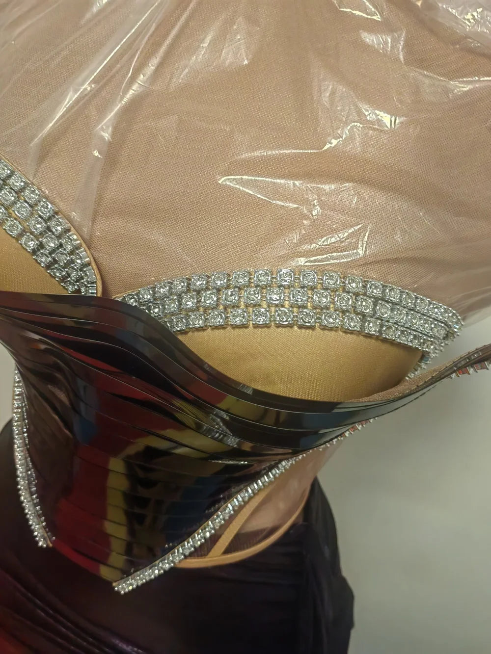 Sparkly Gold Sexy Top Two Pieces Short Skirt Set Women Celebrate Party NightClub Performance Dancer Show Stage Outfit