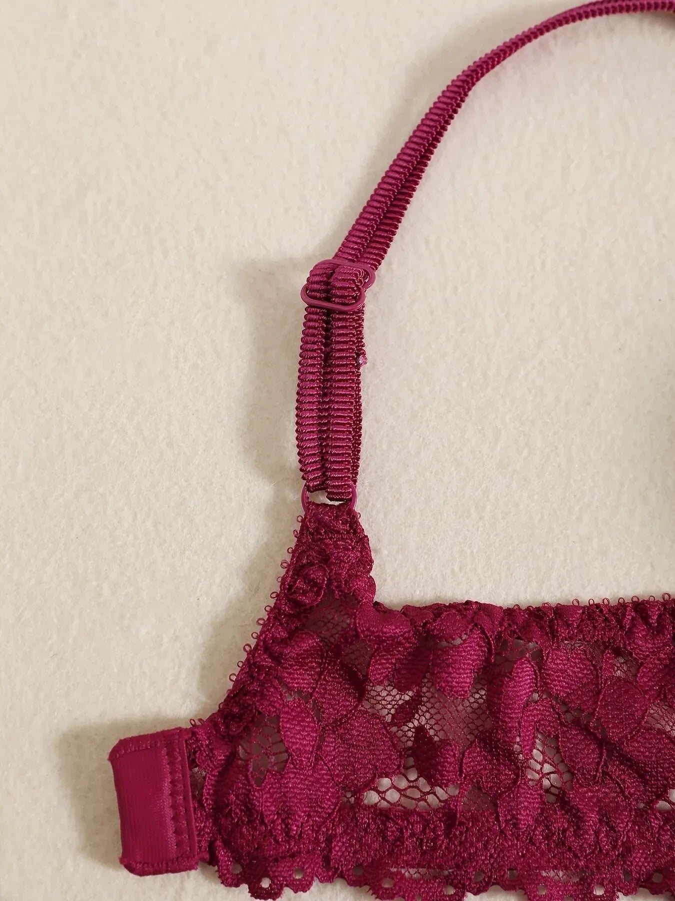 1 Set Elegant Lace Embroidery Breathable Fabric Lingerie Set Push-Up Bra Drop Waist Sheer Panty - Ultimate Valentine's Day