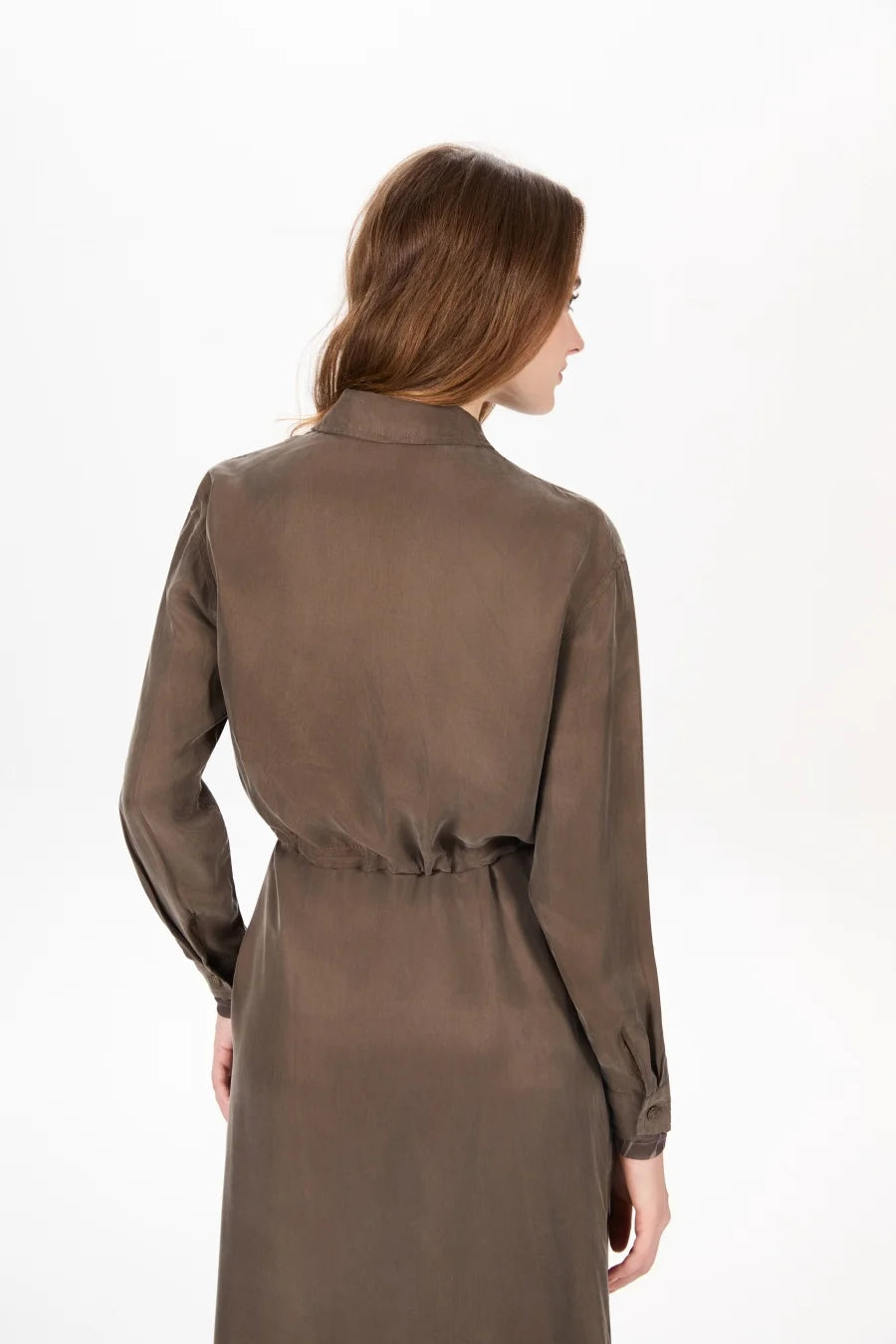 AS AW25 super soft high quality expensive cupro collection shirt + slip dress + skirt + print mockneck woman matching set