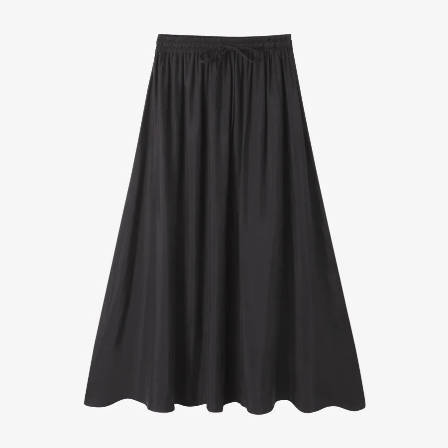 AS AW25 super soft high quality expensive cupro collection shirt + slip dress + skirt + print mockneck woman matching set