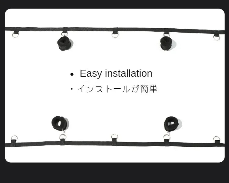 Bed Restraint Set Couple Sex Toys Bondage Handcuff Kit Adult Game Tool 18+ Erotic Tie Downs Arm Ankle Eyeblinder Flirting Sextoy