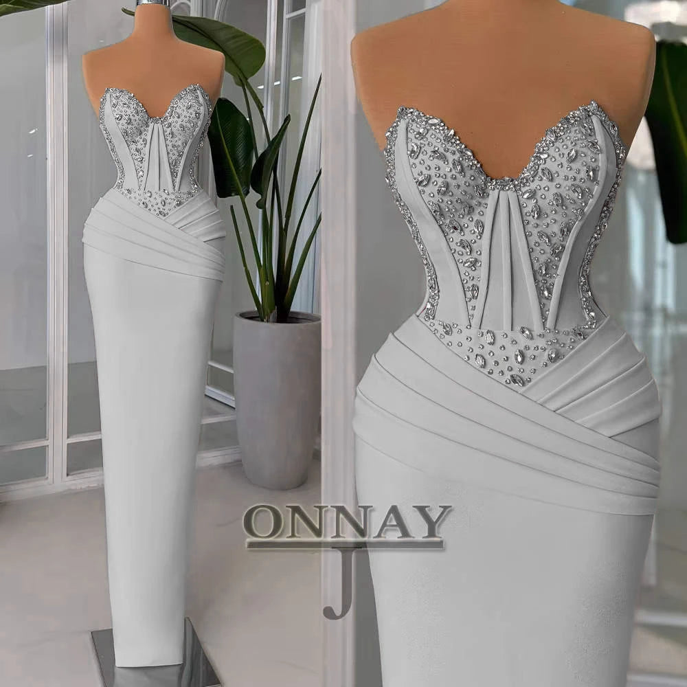 Customized Pink Mermaid Prom Dresses for Women Corset Crystals Gala Bespoke Occasion Gown Vestidos De Fiesta Plus