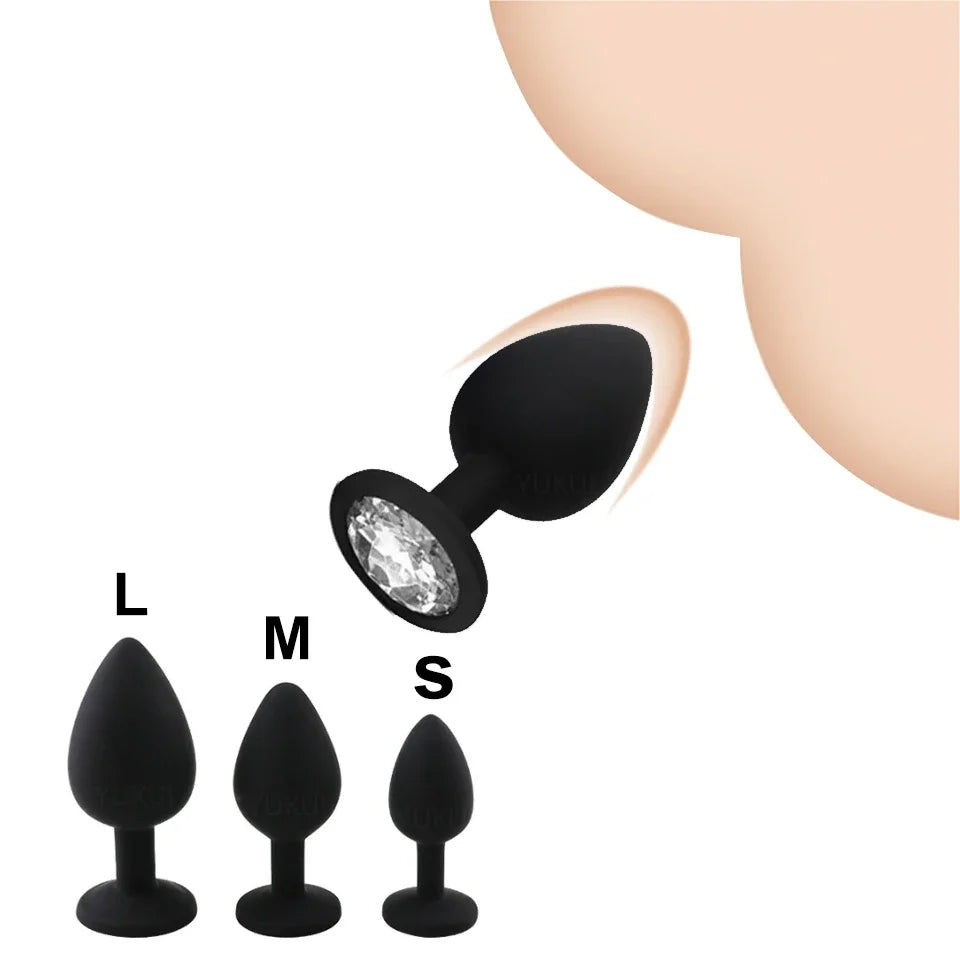 1-4Pcs Soft Silicone Anal Plug Mini Erotic Bullet Vibrator Butt Plug Sex Toys for Men Women Gay Couples Anal Prostate Stimulator