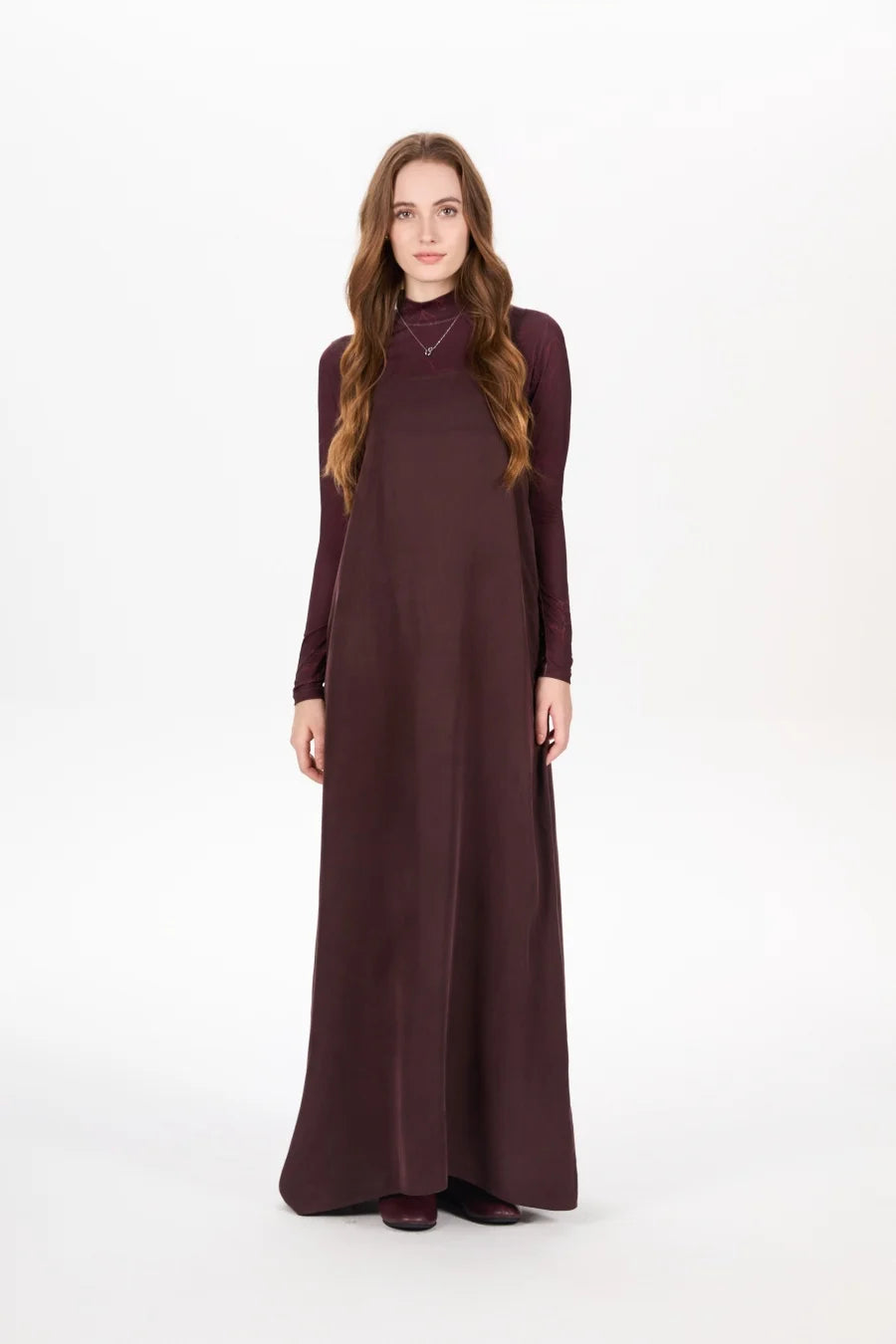 AS AW25 super soft high quality expensive cupro collection shirt + slip dress + skirt + print mockneck woman matching set