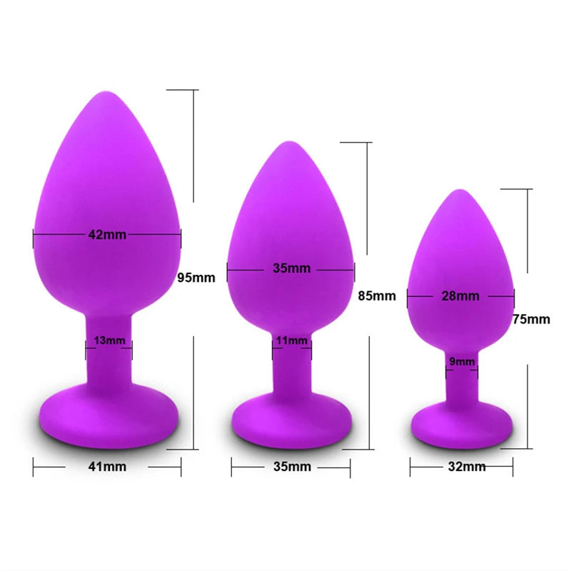 1-4Pcs Soft Silicone Anal Plug Mini Erotic Bullet Vibrator Butt Plug Sex Toys for Men Women Gay Couples Anal Prostate Stimulator