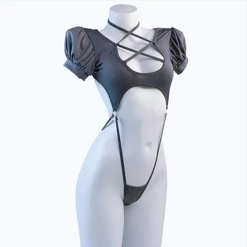 Personality Cross Chest Elastic Intimates Bra Underwear Set Sexy Intimates Hollow Erotic Lingerie Hanging Lenceria