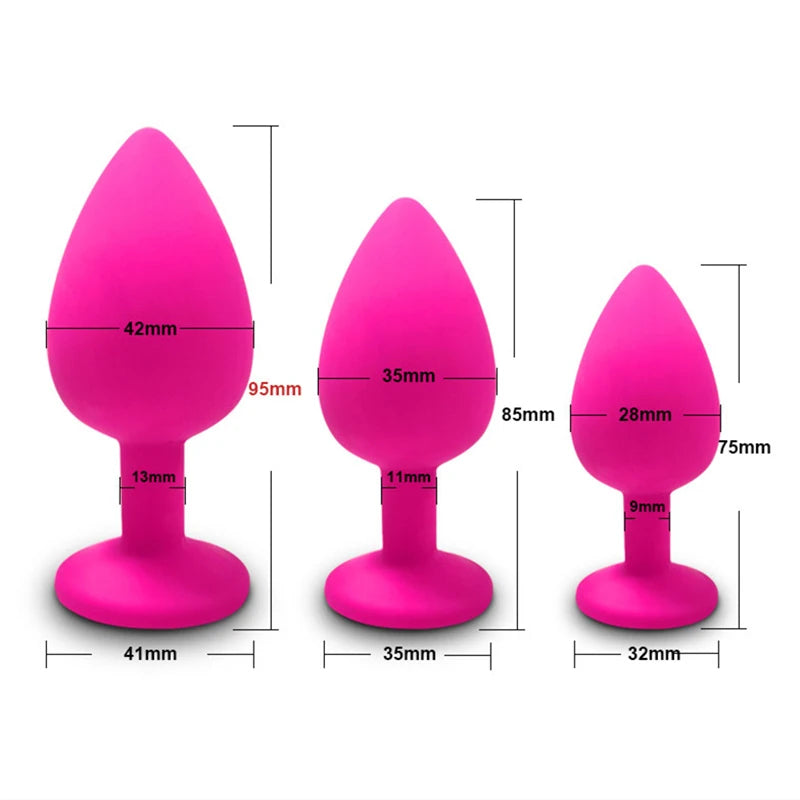 1-4Pcs Soft Silicone Anal Plug Mini Erotic Bullet Vibrator Butt Plug Sex Toys for Men Women Gay Couples Anal Prostate Stimulator
