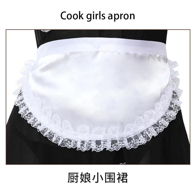 Erotic Crotchless Lingerie Women French Apron Maid Dress T Panties Set Cosplay Lolita Uniform Sexy Costumes Porno Underwear Set