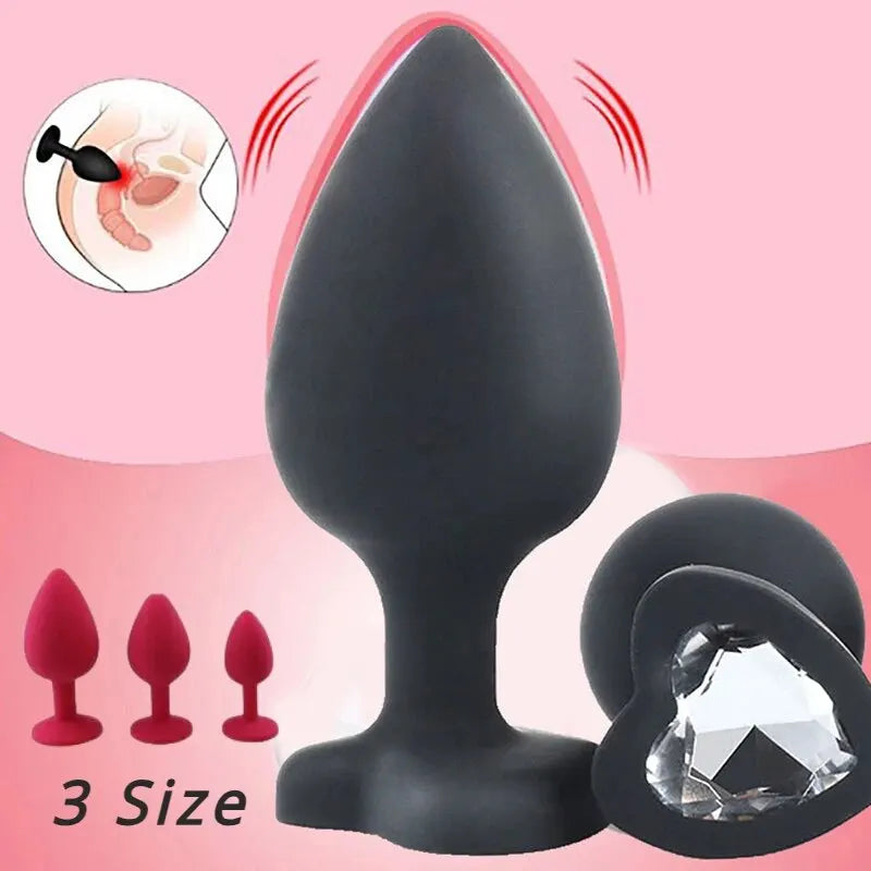 1-4Pcs Soft Silicone Anal Plug Mini Erotic Bullet Vibrator Butt Plug Sex Toys for Men Women Gay Couples Anal Prostate Stimulator
