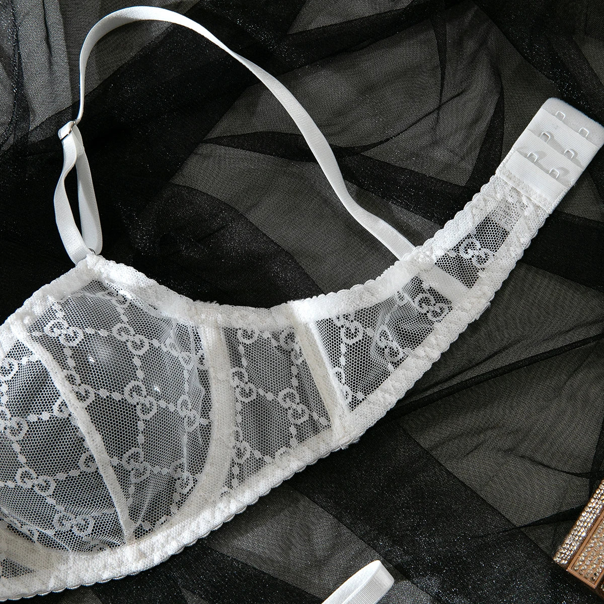 Ultra-thin Sexy Porn Lingerie 2Pcs Sets Seamless Mesh See-Through Bras And Thongs Erotic Underwear Outfits Adult Hot Sex Suit